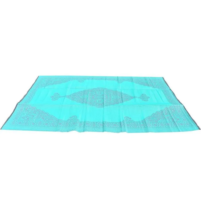 Wonder Rugs Plastic buitenkleed grijs turquoise arabisch