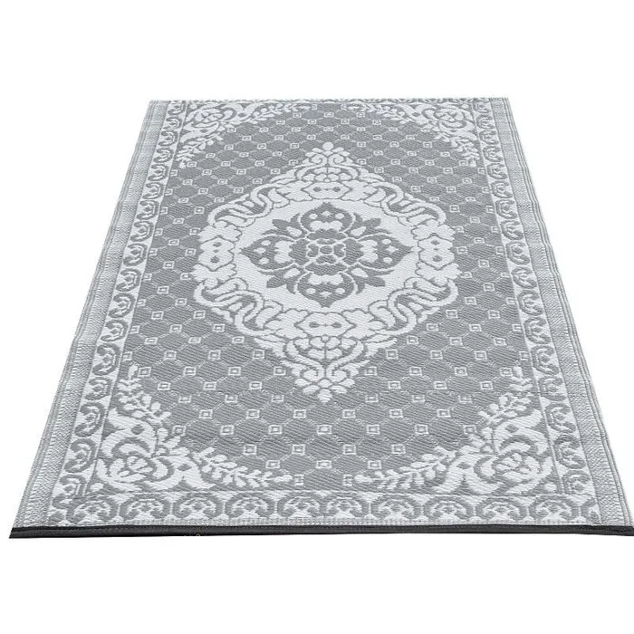 Wonder Rugs Buitentapijt grijs met wit arabisch
