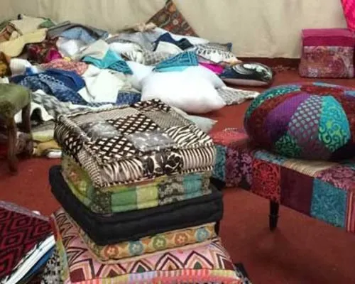 Patchwork kleurrijke bohemian style stoffen uit India