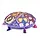 Kussen rond paars patchwork