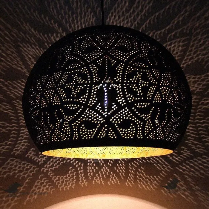 Filigrain hanglamp met goud