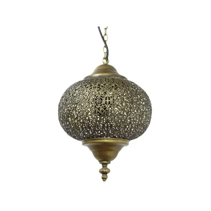 Oosters filigrain hanglampje messing kleurig