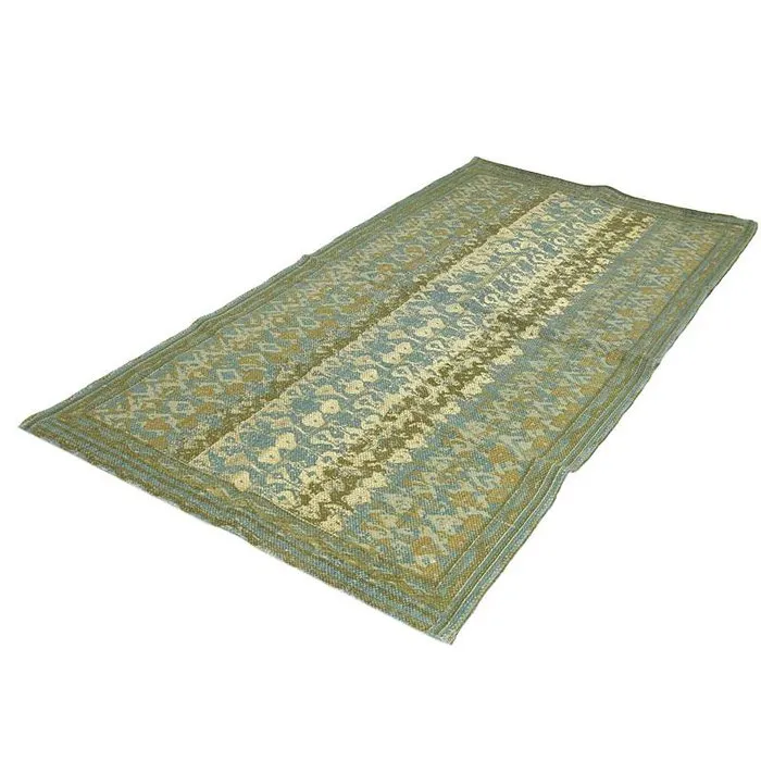 Vloerkleed jade met goud katoen