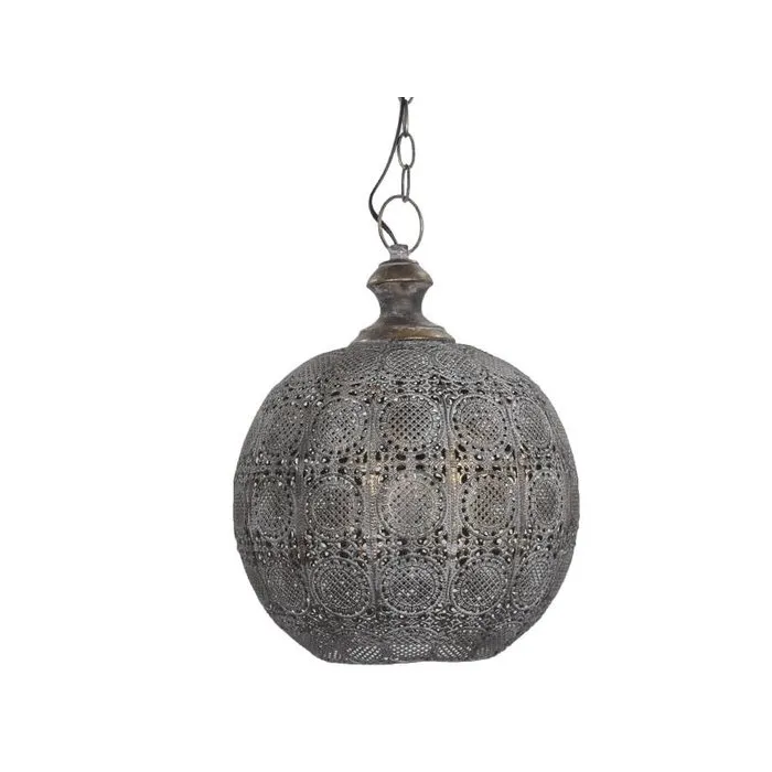 Oosterse hanglamp bruin goud bollamp