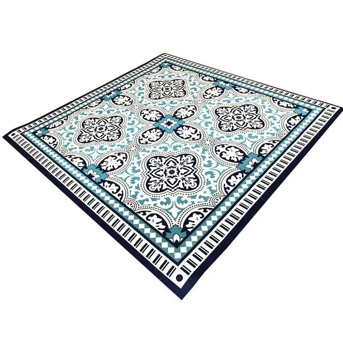 Barbeque mat orientaals blauw