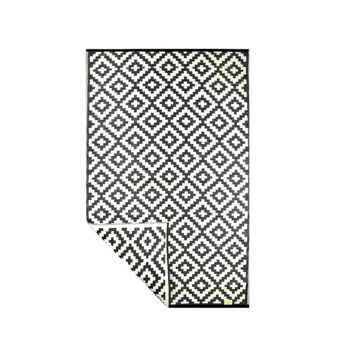 Wonder Rugs Buitencarpet zwart wit extra dik