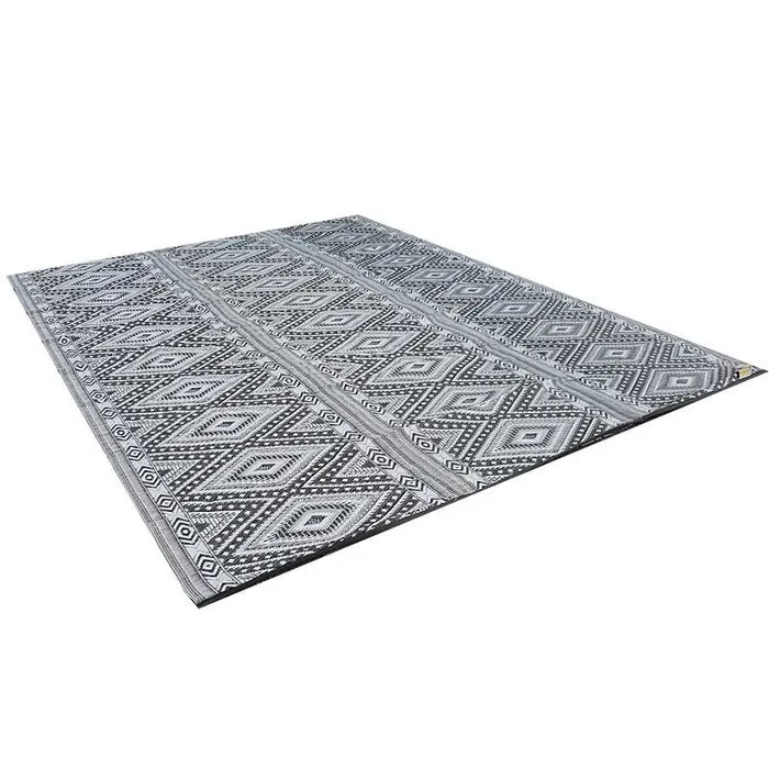 Wonder Rugs Zwart, wit en grijs extra groot buitentapijt grafisch