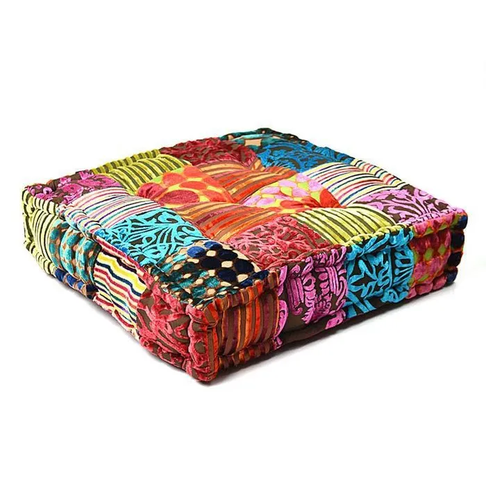 Matraskussens kleurrijk patchwork