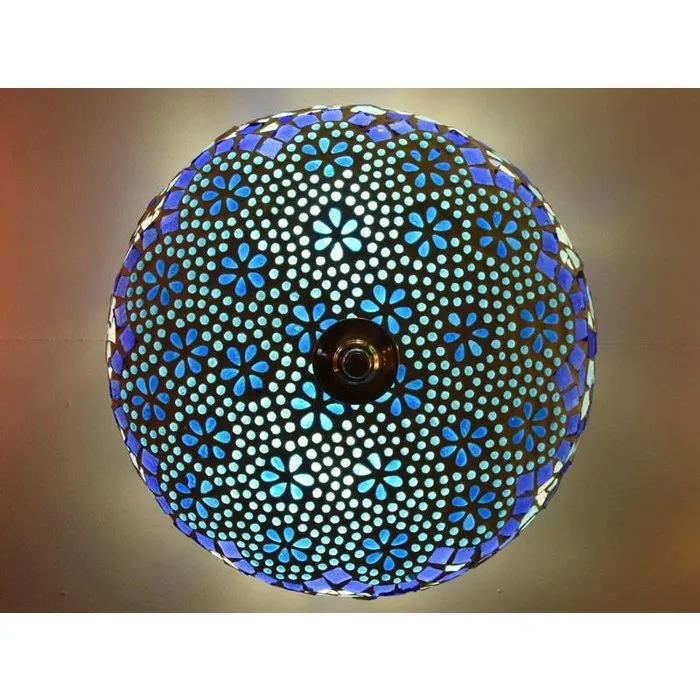 Turquoise bloemen plafonniere