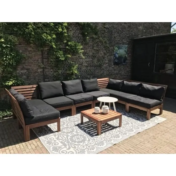 Grijs wit buitenkleed groot maat 270 x 180