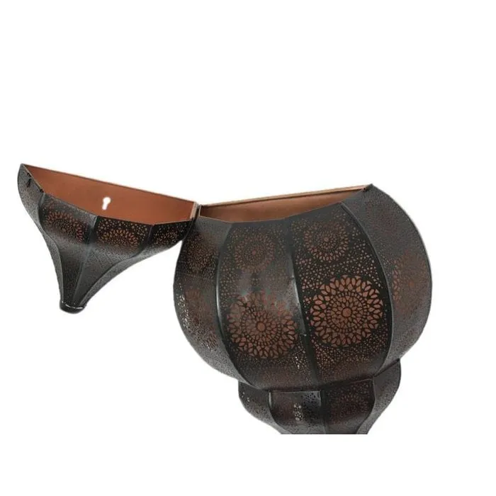 Zwart koperen oosters wandlamp