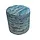 Poef leer ocean blauw groen