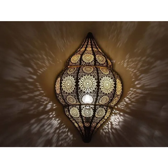Gouden oosterse wandlamp 1001nacht