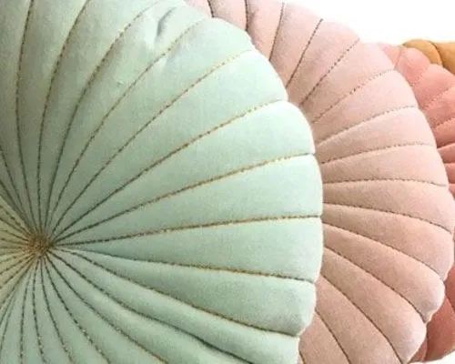 Oosterse ronde fluwelen kussen en vloerkussens