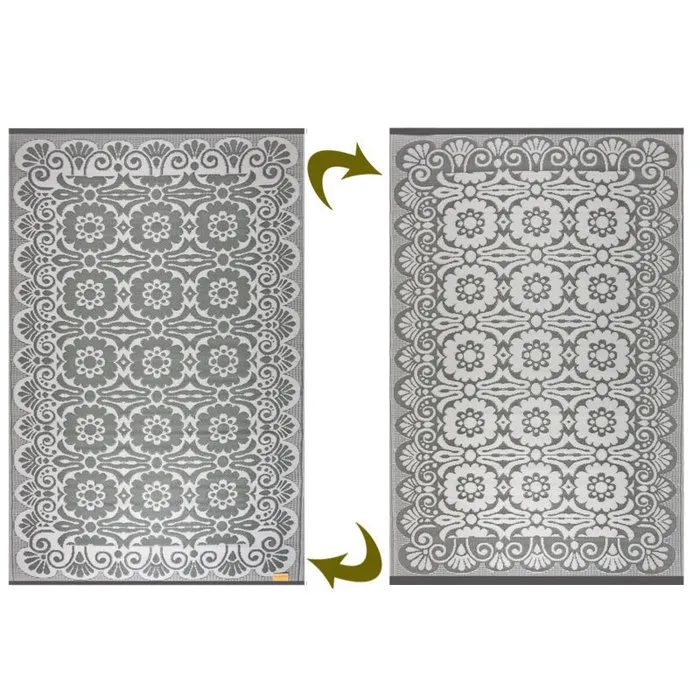 Grijs wit buitenkleed groot maat 270 x 180