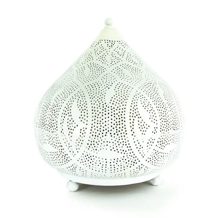 Wit met gouden oosterse tafellamp