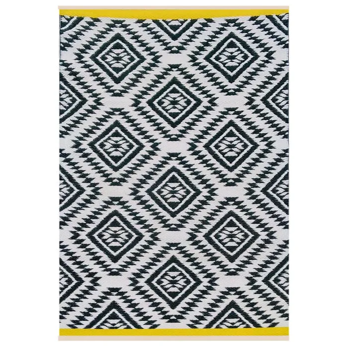 Zwart wit buitenkleed vrolijk