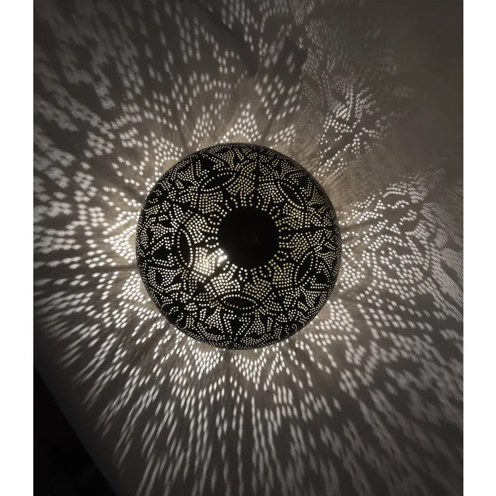 Plafonniere 50 cm zilver vintage