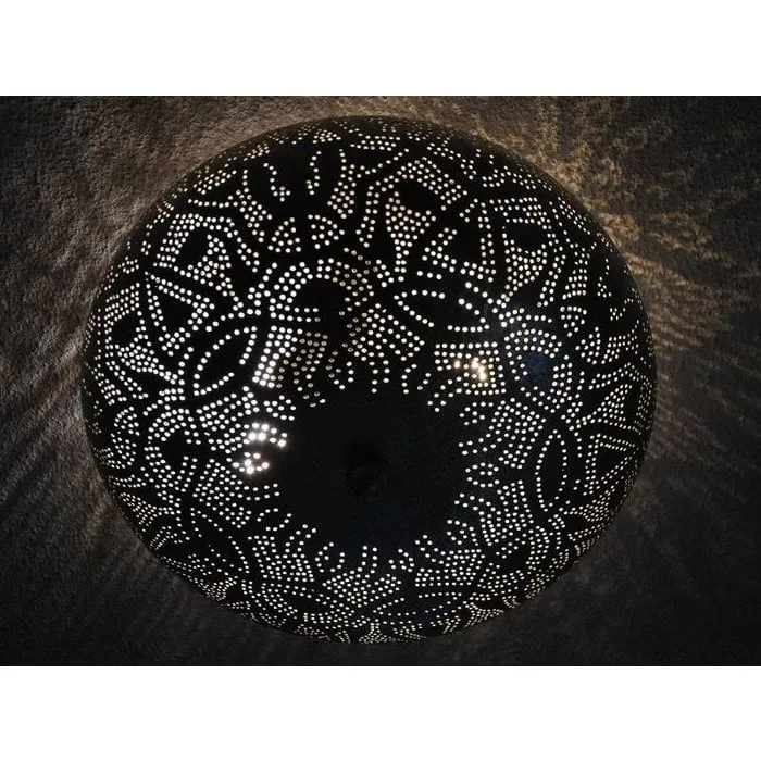 Plafonniere 50 cm zilver vintage