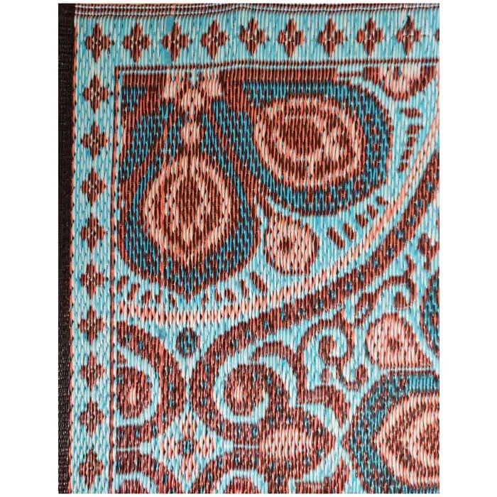 Wonder Rugs Turquoise met terra bohemian buitenkleed