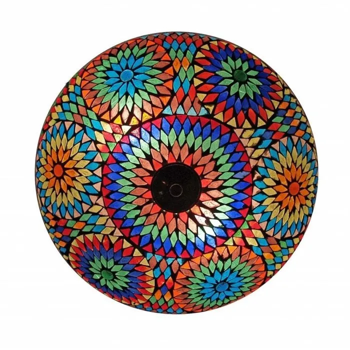 Turkse plafonniere mozaiek van gekleurd glas