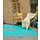 Plastic buitenkleed grijs turquoise arabisch