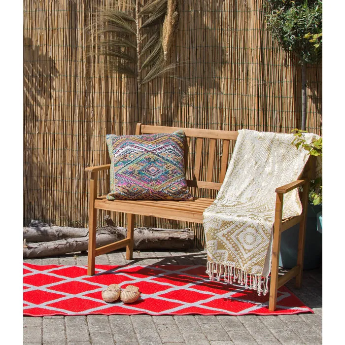 Rood met grijs grafisch tuinkleed