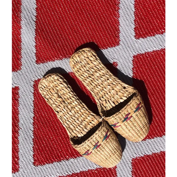 Rood met grijs grafisch tuinkleed