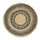 Jute vloerkleed rond met groen print