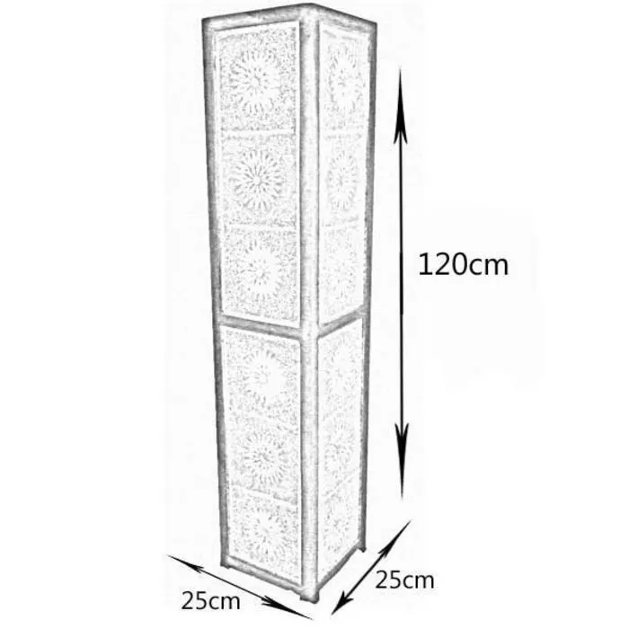 Oosterse staande vloerlamp multi glasmozaïek design