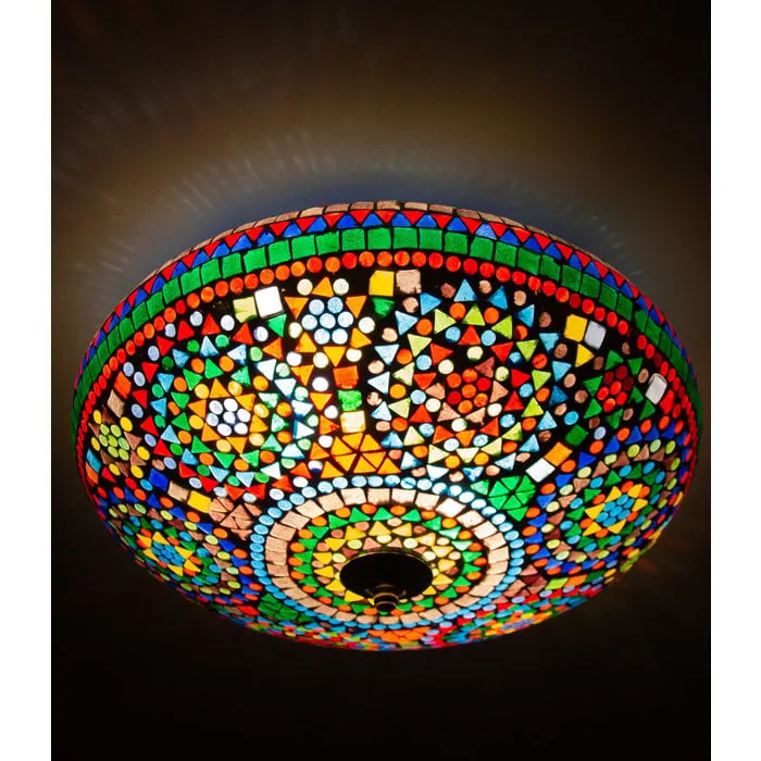 Oosterse plafonniere mozaïek multicolor design
