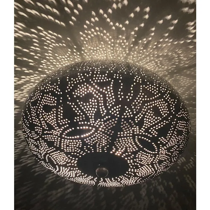 Plafonniere 50 cm zilver vintage