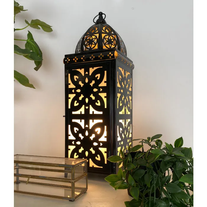 Oriëntaalse tafellantaarn zwart alladin