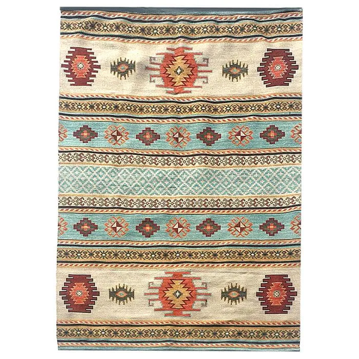 Wonder Rugs Buitenkleed kelim turquoise