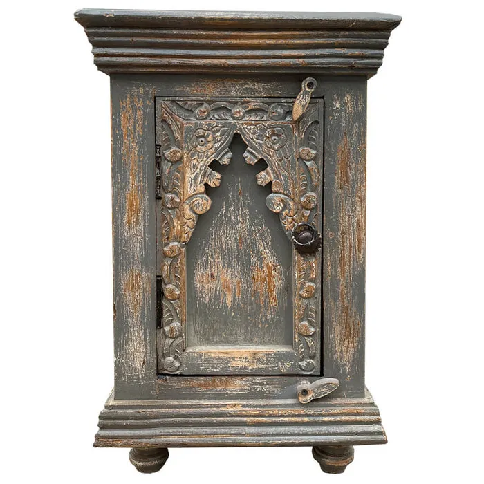 Oosterse nachtkast grijs