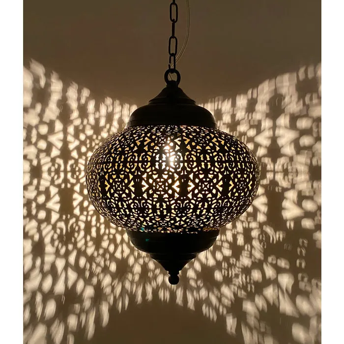 Oosters filigrain hanglampje messing kleurig