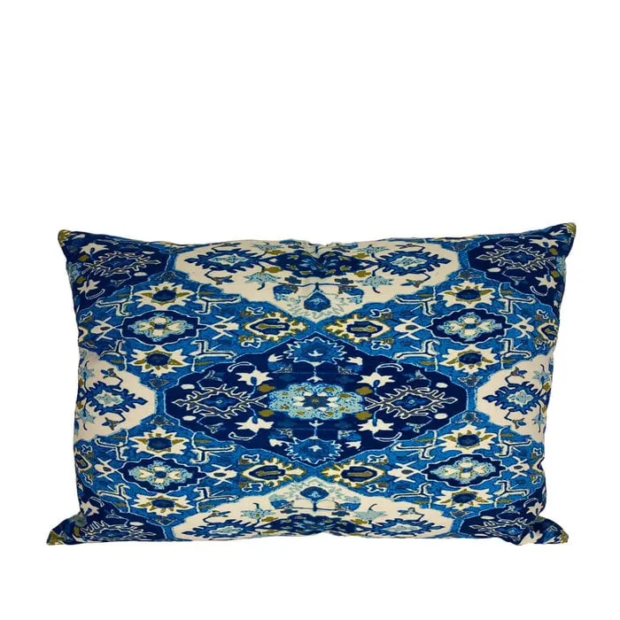 Kelim 40 x60 Delfts blauw kussen