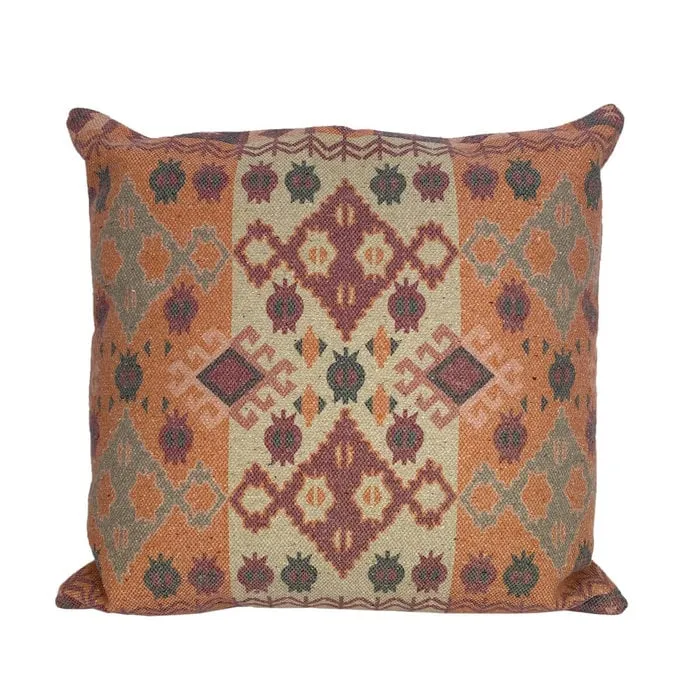 Kelim kussen vintage oranje