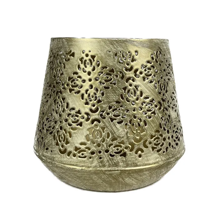 Wit / goud theelicht