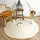 Wit jute vloerkleed rond