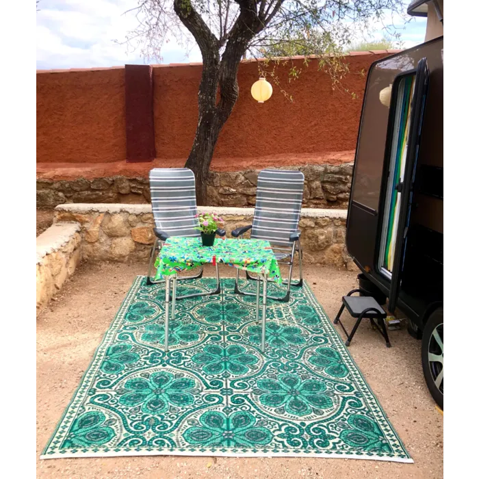 Wonder Rugs Groen orientaals buitenkleed