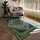 Vintage vloerkleed mos groen met bloemen
