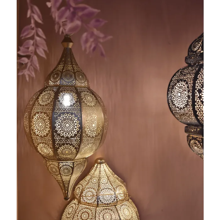 Gouden oosterse hanglamp filigrain