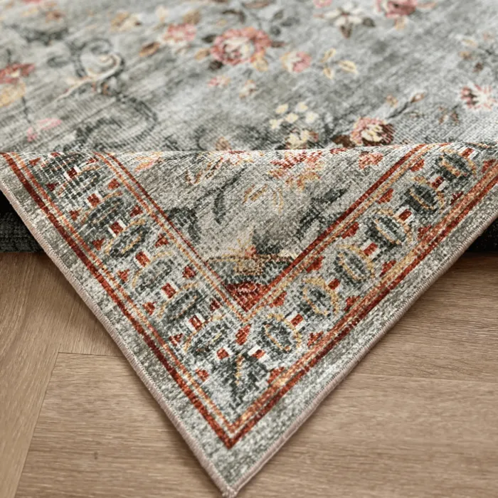 Wonder Rugs Rozenkelim vintage vloerkleed blossom green