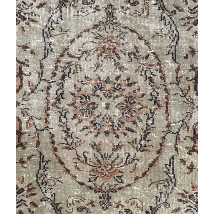 Vintage vloerkleed 148x275cm oranje/ groen