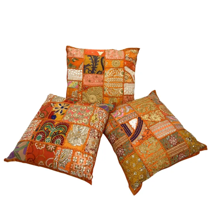 Kussentje oranje India