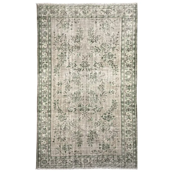 Vintage vloerkleed groen 178 x 288 cm