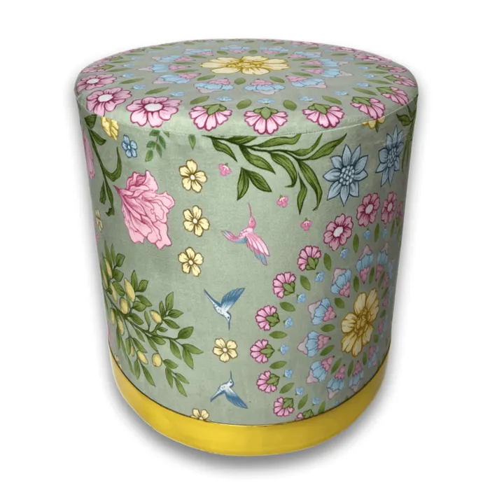 Poef Garden groen fluweel