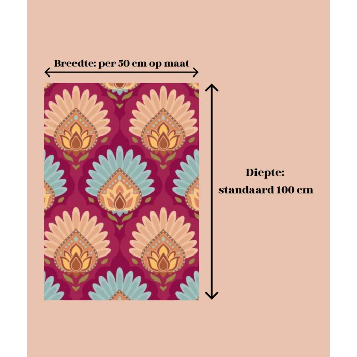 Deurmat /droogloopmat Bordeaux op maat