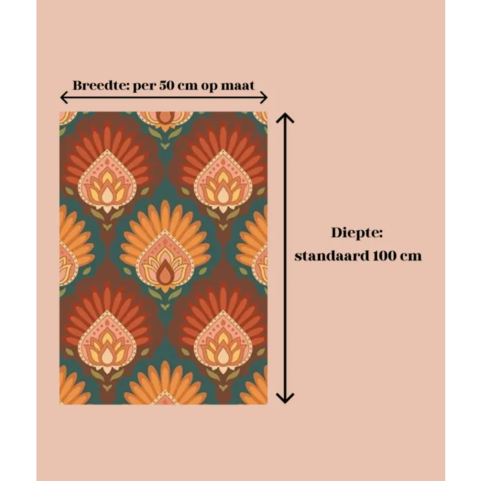 Deurmat /droogloopmat Turquoise op maat